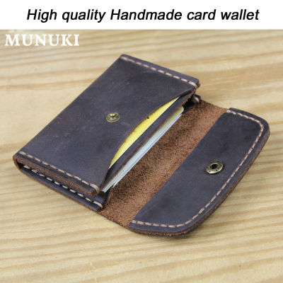 MUNUKI กระเป๋าถือหนังแท้คลาสสูงแฮนด์เมด,กระเป๋าใส่บัตรหนังกระเป๋าเงินใบเล็กกระเป๋าใส่บัตรประชาชนบัตรเครดิตเคสใส่นามบัตรธุรกิจ MC411