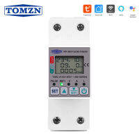 TOMZN 63A 110V 220V smartlife WIFI Energy Meter Kwh Metering switch จับเวลาด้วยแรงดันไฟฟ้ากระแสไฟและการป้องกันการรั่วไหล TUYA-Pujeu