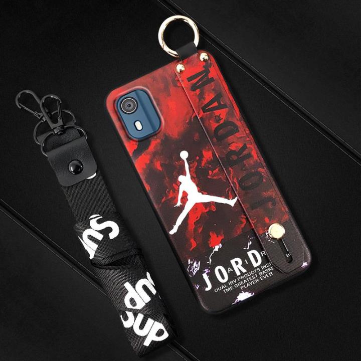 shockproof-lanyard-phone-case-for-nokia-c02-ta-1522-wristband-wrist-strap-back-cover-dirt-resistant-protective-silicone