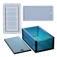 Dominoes Box with Lid Epoxy Resin Mold Chess Tissues Napkin Storage Case Silicone Mould DIY Crafts Jewelry Holder Casting Tool