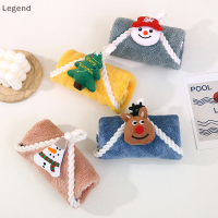 Legend New Navidad Xmas Hand towel ตกแต่งคริสต์มาสสีแดงซานตาคลอสปีใหม่ของขวัญบ้านห้องน้ำล้างมือผ้าขนหนูชายหญิง