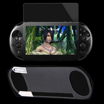 หน้าปัดกระจกนิรภัย + ฝาหลังปกป้องหน้าจอใสฟิล์มป้องกันสำหรับ Sony PlayStation Psvita PS Vita PSV 2000 BHM3721แบบบางป้องกันหน้าจอ