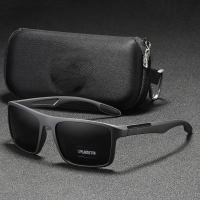 Polarized UV400 Rectangular Ultralight TR90 Sunglasses Men Driving Fishing Sun Glasses Unisex Anti-reflective Polarizing Eyewear