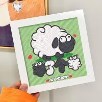 [COD] Manufacturers wholesale childrens handmade diy diamond stickers for sheep dont play the second level embroidery