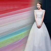 (Star fabric)150ซม. กว้างกลางผ้าตาข่าย Tulle แข็งโดยจำนวนมากชุดแต่งงาน Tulle กระโปรงเส้นด้ายผ้าผ้าโดยเมตร