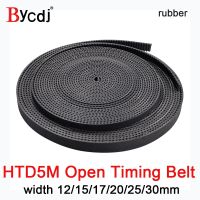 Bycdj ยาง Arc Tooth Htd 5M เปิด Synchronous Belt Width 12/15/17/20/25/30Mm ยาง Fibergl Neoprene Htd5m เปิดล้อสายพาน Cnc