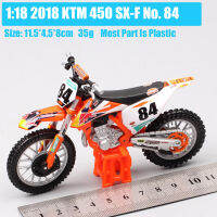 Kids 118 Scale 2018 Bburago 450 SX-F SXF Factory Racing No#84 Jeffrey Herlings MXGP Motocross Bike Diecast Motorcycle Toy Model