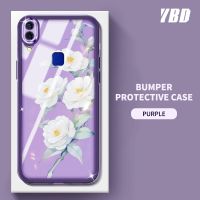 เคสสำหรับโทรศัพท์ Vivo Y95 Y93 Y91 Y91i 1807 1816 1817 1811 ดอกไม้คาเมลเลียสีลวดลายโปร่งใสฟิล์มเลนส์อ่อน TPU Carmera ป้องกัน