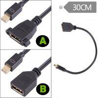 For HD monitor connection Mini DisplayPort Male to DP Busbar Large DP female to Mini DP Male gold-plated connector 0.3m Cables