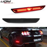 Ijdm LED Rear Side Marker Lamps W/ Red Horse Logo LED Lights For 2010-2018 Ford Mustang Replace OEM Back Sidemarker Lamp