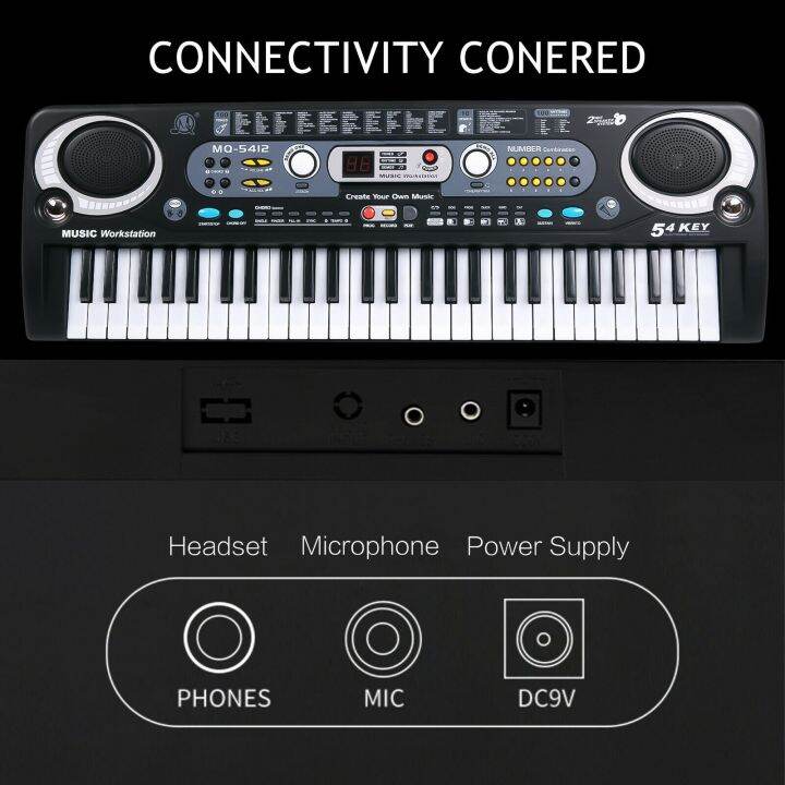 moon-pomelo-abs-คีย์บอร์ดเปียโนแบบพกพา54-key-คีย์บอร์ดเพลงไฟฟ้าสำหรับผู้เริ่มต้น-usb