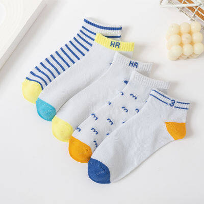 MNO.9 Low Cut Socks 166 ถุงเท้าข้อสั้น ลายอักษร ถุงเท้าแฟชั่น ถุงเท้าผู้หญิง