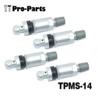 วาล์วยาง TPMS-14 4ชิ้น/ล็อตสำหรับวาล์วไม่มีที่สิ้นสุดเหล็กคู่เหล็กทั่วไปสำหรับระบบตรวจสอบแรงดันยางรถยนต์ชุดซ่อมแซมเซ็นเซอร์ Mengye