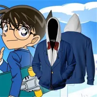 COD Hoody 3D Anime แจ็คเก็ตลำลอง Detective Conan พิมพ์แฟชั่นคอสเพลย์