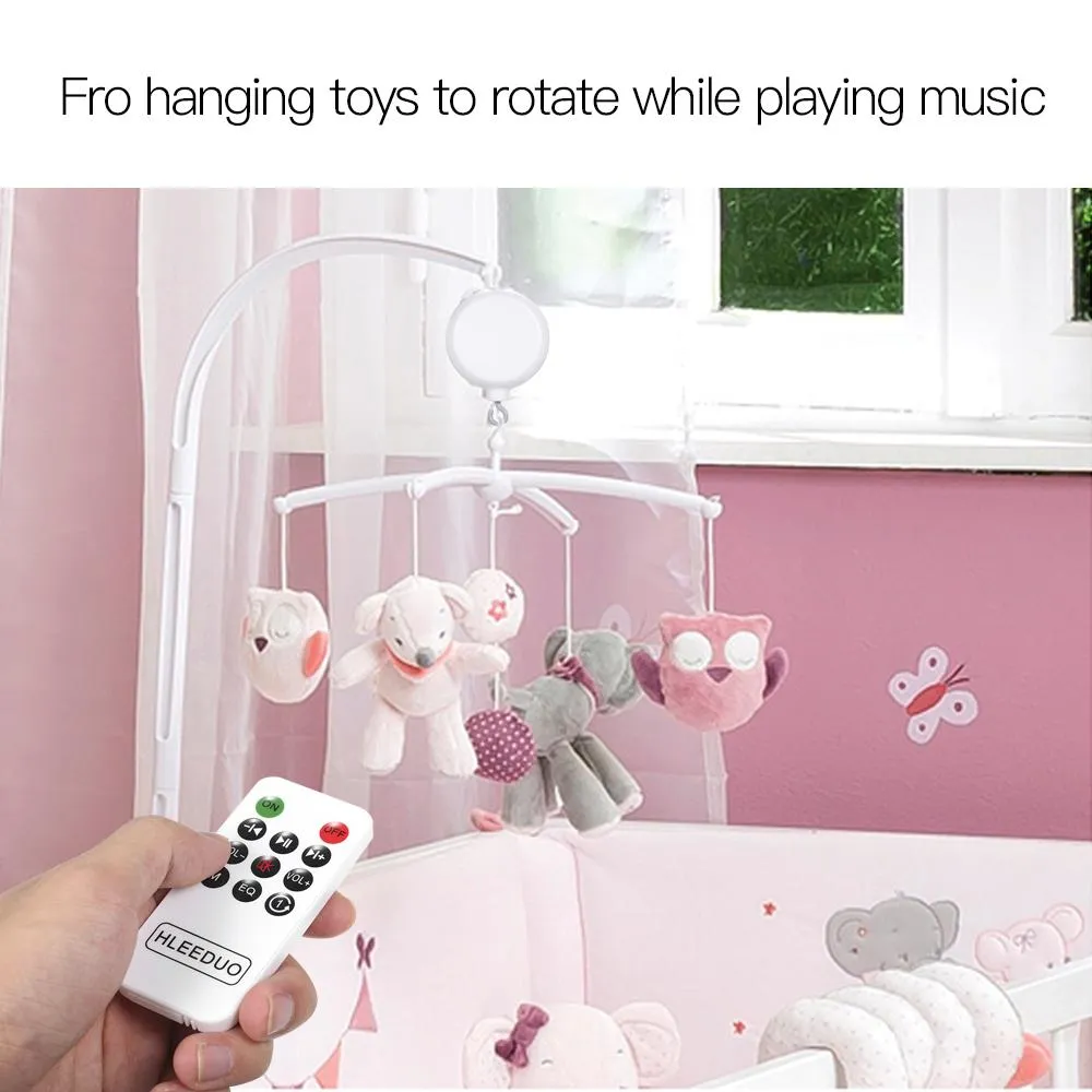 Rotary Baby Crib Bed Toy Musical Mobiles 35 Songs Music Box Remote Control  Movement Bells for Kids with USB Line | Lazada