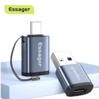 【คุณภาพสูง】ESSAGER อะแดปเตอร์แปลง Usb 3.0 Type-C Otg Type C Usb C สําหรับ Macbook Xiaomi Samsung S20 Usbc Otg เชื่อมต่อ