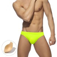 Sexy Mens Seamless Underwear Pad Penis Pouch Slip Homme Panties Bikini Swimwear Underpants Solid Swim Briefs Swimsuits Cueca