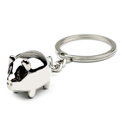 M&amp;H Cute Exquisite Small Pig Keychain Fashion Bag Charm Alloy Car Key Holder