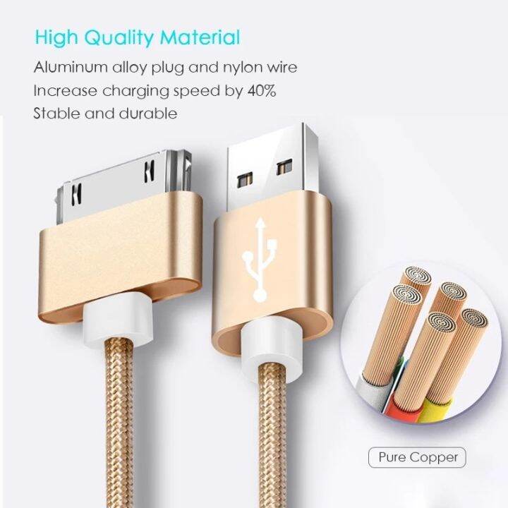 สาย-usb-อะแดปเตอร์ตัวชาร์จไฟสำหรับ-iphone-เร็ว1m-2m-4s-3gs-3g-ipad-1-2-3สัมผัส-nano-ipod-30-pin-ที่ชาร์จของแท้อะแดปเตอร์สายเชื่อมต่อข้อมูล