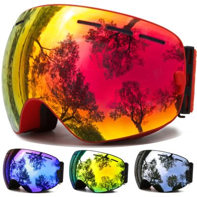 Ski GogglesWinter Snow Sports Goggles with Anti-fog UV Protection for Men Women Youth Interchangeable Lens - Premium Goggles