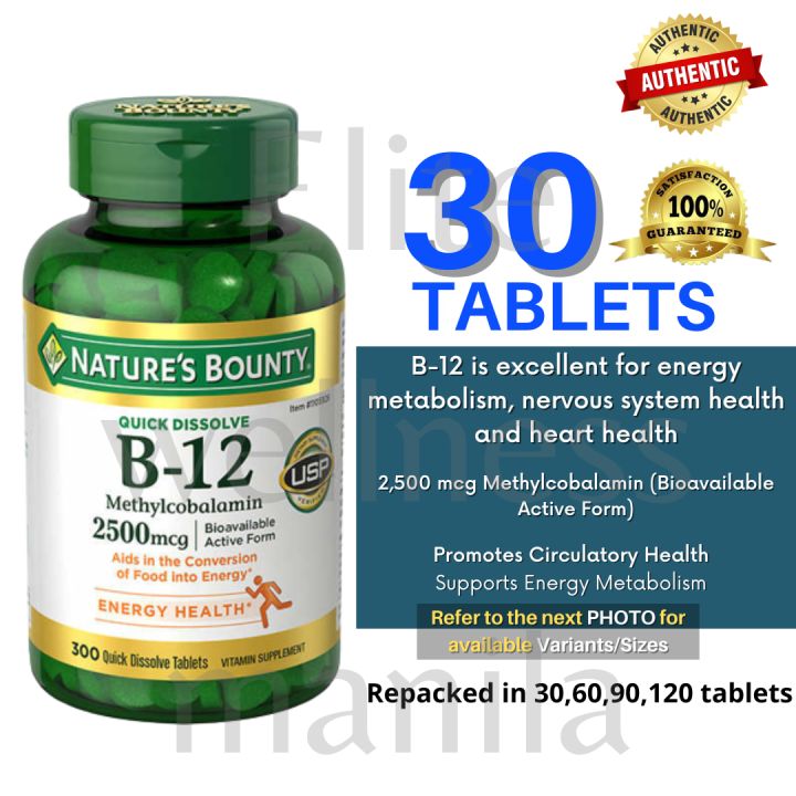 Tablets Nature S Bounty Vitamin B Mcg Authentic Lazada Ph