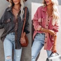 [Free ship] Cross-border independent station foreign trade 2022 autumn and winter street hipster lapel single-breasted long-sleeved womens knitted sweater jacket