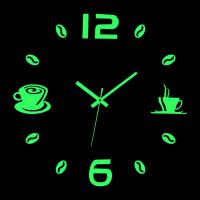 ZZOOI Wall Clocks Modern Living Room Luminous Watch Horloge 3D DIY Acrylic Mirror Stickers Quartz Duvar Saat Klock Mute Alarm Clock