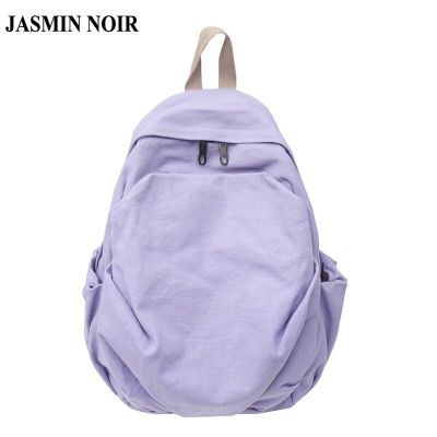 (Flash-Sale) Jasmin Noir 2021 กระเป๋าเป้สะพายหลังกระเป๋าใส่แล็ปท็อปผ้าแคนวาสสีม่วงความจุสูงสําหรับผู้หญิง สุดคุ้ม กระเป๋าเป้สะพายหลังใบเล็ก