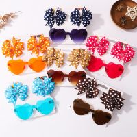 【jw】۞❅✷  3Pcs/set Kids Dot Hairpin Colorful Glasses Set Hair Children Accessories