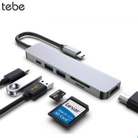 【✴COD✴】 bukan2581584811414 Tebe Usb C ฮับ Type-C ไปยัง Hdmi-Conpatible Pd Usb3.0/2.0 Sd/ เครื่องอ่านบัตร Tf 6 In 1แท่นวางมือถือสำหรับ Macbook Pro Huawei Mate 30