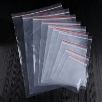 【DT】 hot  100pcs/lot 5 Sizes Clear Self Adhesive Sealing Bags Plastic Jewelry Packaging Bags Resealable Zip Lock Food Poly Storage Bags