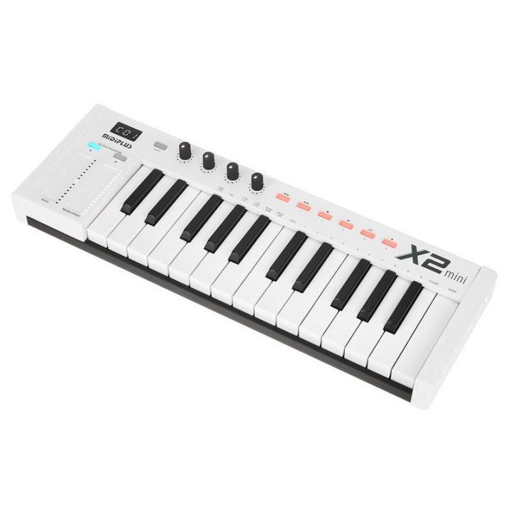 midiplus-x2-mini-คีย์บอร์ดใบ้-25-คีย์-ทัชชิ่งแบบเปียโน-ขนาดพกพา-เชื่อมต่อ-usb-และ-midi-ได้-แถมฟรีสาย-usb-amp-คู่มือ