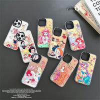 【ใหม่】รูปแบบเจ้าหญิงที่สวยงามและสง่างามเคสโทรศัพท์ IMD สองด้านสำหรับ iPhone X, XS, XR, 11, 12, 13, 14ซีรีส์