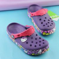 ✕∏﹍ New Style Baby Childrens Shoes Slippers Sandals Big Boys Hole Girls Hello Kitty KT Cat Beach 3PQ4