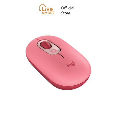 [มีประกัน] Logitech โลจิเทค POP MOUSE with Emoji Wireless &amp; Bluetooth สี Heartbreaker Rose