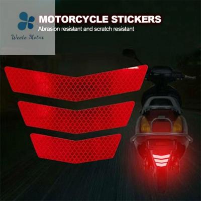 WEETE รถบรรทุกสำหรับรถคืนเตือนกันชนสติ๊กเกอร์คำเตือน Stiker Motor สี่เหลี่ยมคางหมูดีคอลสำหรับจักรยานยนต์สติ๊กเกอร์สะท้อนแสง