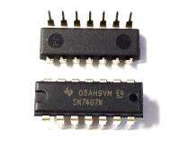 10 PCS บริษัท Texas Instruments SN7407N SN7407 IC, NON - INVERTING บัฟเฟอร์, DIP - 14