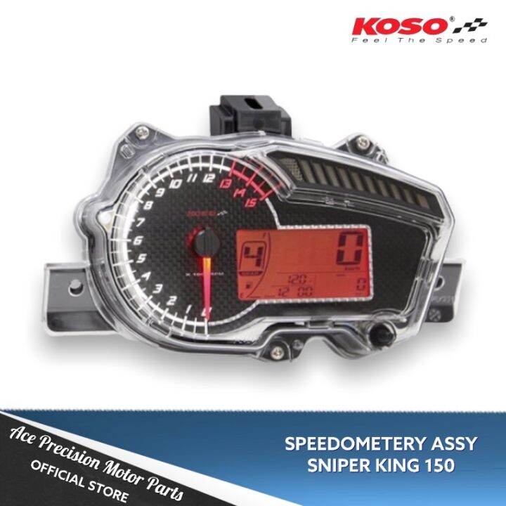 KOSO SPEEDOMETER ASSY SNIPER KING 150 with 8COLOR BACKLIGHT (PLUG