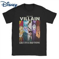 【New】Disney Villains T-Shirt for Men Women Colorful Group Humor Graphic Humor Pure Cotton Tees Short Sleeve T Shirts Graphic Clothing