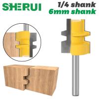 กาวร่วมเราเตอร์บิต－ปานกลางกลับ－1/4－6mm Shank－เครื่องตัดไม้ Tenon Cutter สําหรับเครื่องมืองานไม้