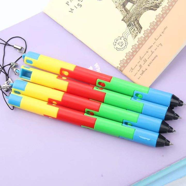 bv-amp-bv-พร้อมส่งในไทย-a108-blue-ballpoint-pen-ปากกาหมึกสีน้ำเงิน-toys-pen-ของเล่น-ปากกา-ปากกาพับได้-ปากกาโซ่-ปากกาพวงกุญแจ-foldable-pen