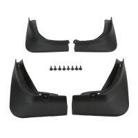 4 ชิ้น/เซ็ตรถ Mudguard ABS สีดำ Mud Flap Splash Guard สำหรับ Tesla รุ่น 3 2016‑2021