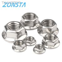 ❖﹉♗  Hexagon Flange Nuts M3 M4 M5 M6 M8 M10 M12 M16 M20 304 Stainless Steel Pinking Automatic locking nut DIN6923 Serrated Spinlock