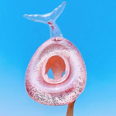 Children 39;s Inflatable Mermaid Swimming Seat Sequined Floating Ring Baby Seat Swim Circle Summer Pool Party Toy for Kids 8 48 M