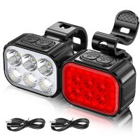 ❂﹉✻ Bike Light Q6 LED Bicycle Front Rear lights USB Charge Headlight Cycling Taillight Bicycle Lantern Bike Accessories Lamps