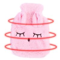 Cartoon Hot Water Bag Cute Fleeced Hand Warmer With Animal Patterns Safe And Odorless Keep Warm Supplies Suit For Your Hands