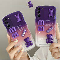 สำหรับ Samsung Galaxy S20 S20 FE S21 S21 S22 FE บวก S23 S23บวก S23เคสพิเศษแฟชั่นหรูหรา3D ตัวอักษรหมีการ์ตูนน่ารักป้องกันกล้องเคสโทรศัพท์แบบไล่ระดับสีพรีเมี่ยมเคสซิลิโคนนิ่มกันกระแทกฝาครอบหลังปกป้องคู่