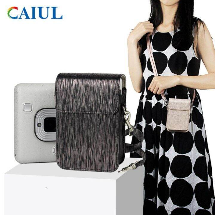 fujifilm-instax-mini-lipay-อุปกรณ์เสริมกล้องถ่ายรูปหนังแท้สำหรับศิลปินเคสแบบกระเป๋าป้องกันกระเป๋าสะพายไหล่