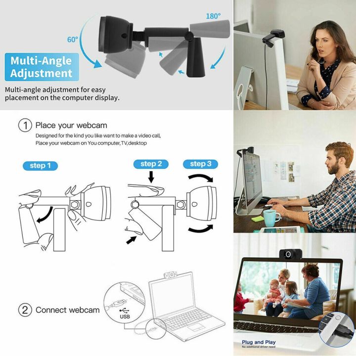 cod-free-cas-jhwvulk-กล้องเว็บ-hd-พร้อมฝาปิดเพื่อความเป็นส่วนตัวไมโครโฟนคู่ส่วนความปลอดภัยคอมพิวเตอร์ในครัวเรือนพีซีที่ทนทาน-w8เว็บแคม-usb-1080p