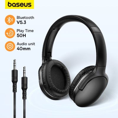 Baseus D02 Pro Wireless Headphones Sport Bluetooth 5.3 Earphone Handsfree Headset Ear Buds Head Phone Earbuds For iPhone Xiaomi Cables Converters